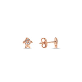 Heliophilia Silver Pendientes de Plata de Ley 925 con Baño de Oro Rosa y Circón